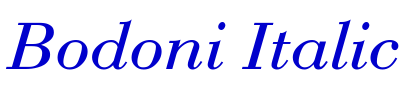 Bodoni Italic font